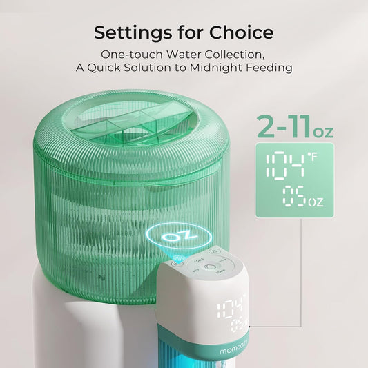 Momcozy Baby Bottle Warmer, Automatic Fast Water Dispenser For Making Formula Instantly With Night Light, 2-11Oz Options & 2.5L/84Oz Larger Capacity Detachable Tank, 4 Temperature Control