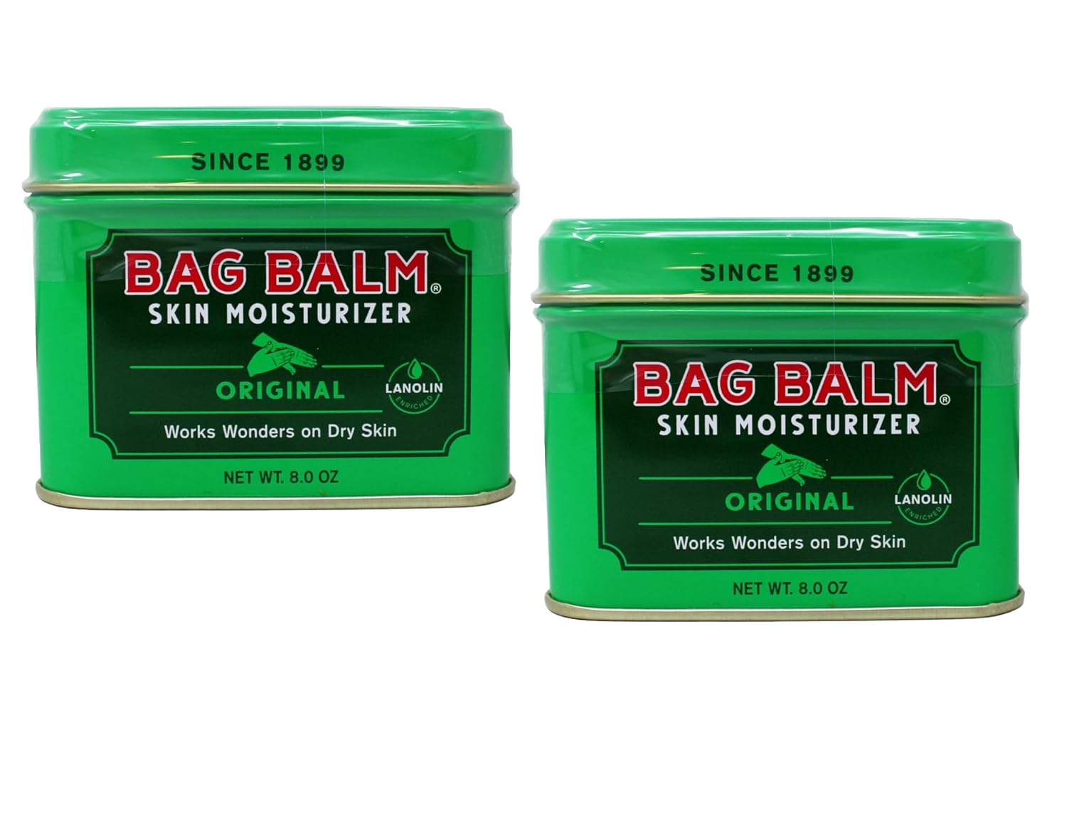 Bag Balm Skin Moisturizer Lotion - Hand And Body, 8 Ounces, 2 Tins