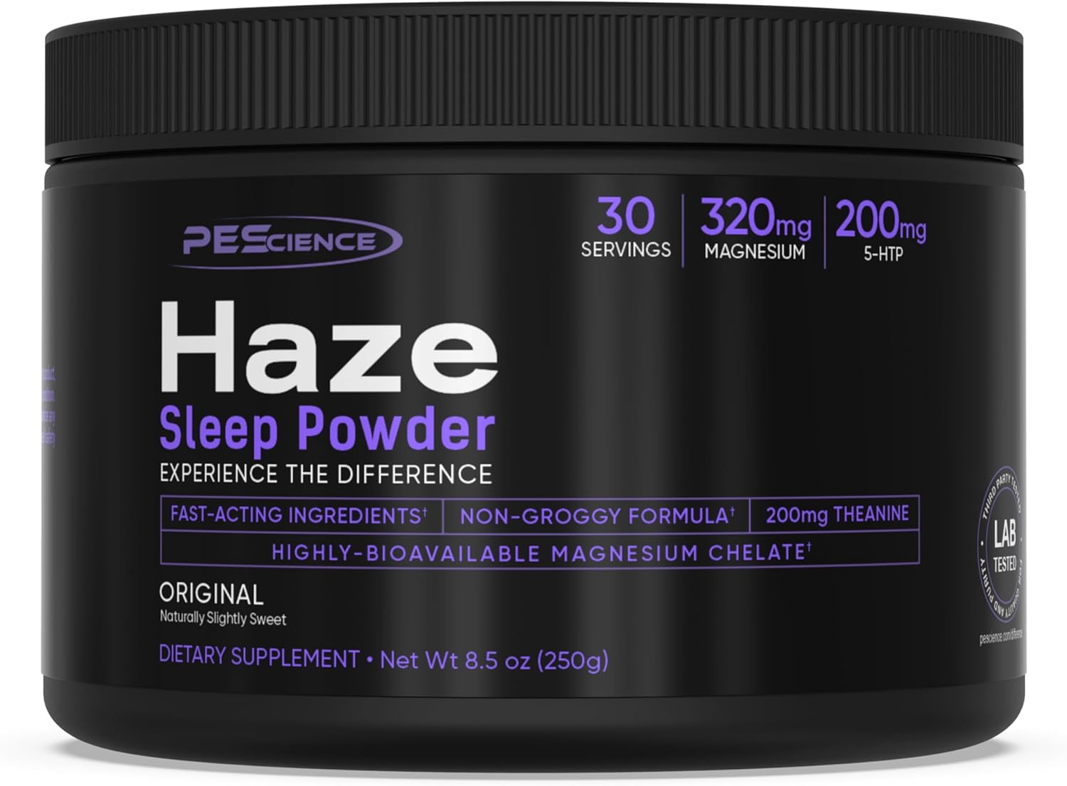 Pescience Haze Sleep Powder, Unflavored, Sleep Support With 5-Htp And Magnesium Glycerophosphate, 30 Servings