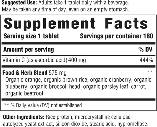 INNATE Response Formulas Vitamin C-400 mg - Antioxidant Vitamin C Supplement - Promotes Immune and Cellular Health - Vegan, Kosher, and Non-GMO - 180 tablets (180 Servings)