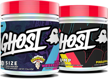 Ghost Bundles - Pump Nitric Oxide Powder (Pineapple) & Size Muscle Builder (Warheads Sour Watermelon)