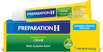 Preparation H Hemorrhoid Cream with Aloe for Multi-Symptom Relief - 1.8 Oz Tube