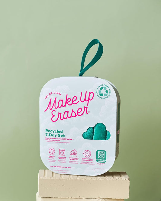 7-Day Set, Erase All Makeup With Just Water, Including Waterproof Mascara, Eyeliner, Foundation, Lipstick, Sunscreen, And More! 7Ct