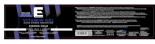 Elegance Vitamin Gel, 33.8 Oz, Infused With Vitamin Pro-Vb-5, Strong Hold Gel, Maximum Hair Protection And Natural Long Lasting Shine