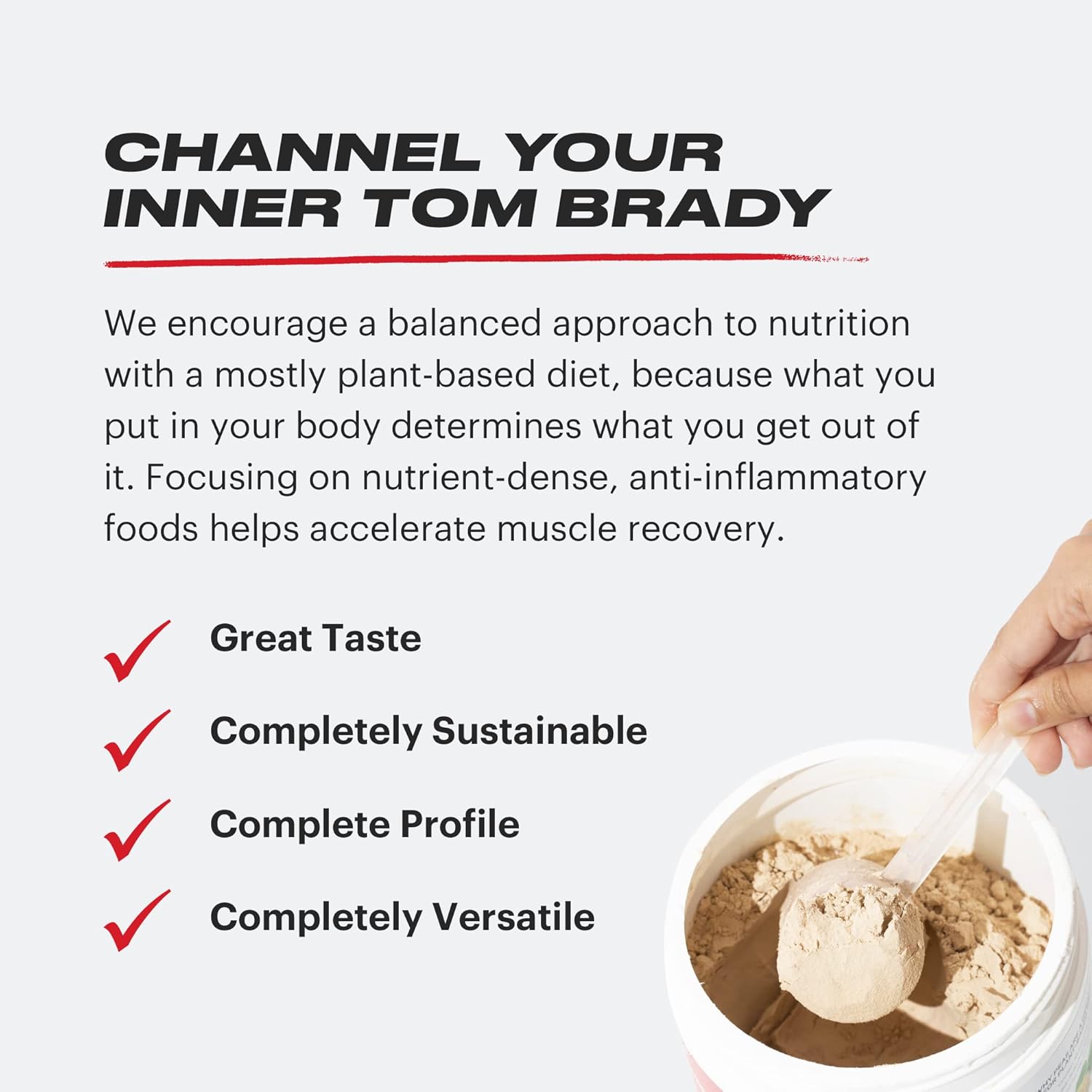 TB12 Plant Based Protein Powder by Tom Brady, 24g of Vegan Pea Protein, Low Sugar, Low Carb, Non-GMO, Meal Replacement, Keto Friendly, Paleo, Sugar Free, Cookies and Cream Flavor (30 Servings) : Health & Household