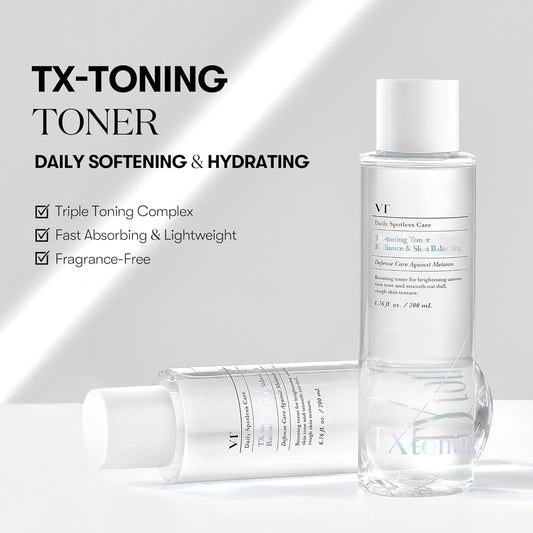 Vt Cosmetics Tx Toning Facial Toner With Tranexamic Acid, Niacinamide, Glutathione, Hydrating, Refreshing Toner For Dark Spots, Acne Scar, Sun Spots, Age Spots, Korean Skin Care (6.76 Fl. Oz.)