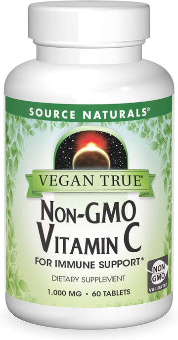 Source Naturals Vegan True Non-Gmo Vitamin C, For Immune Support*, 1,000 Mg - 60 Tablets