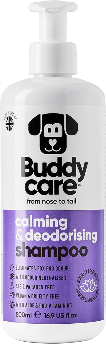 Calming & Deodorising Dog Shampoo by Buddycare | Lavender Scented | With Aloe Vera and Pro Vitamin B5 (500ml)?B1