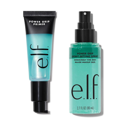 e.l.f. Power Grip Primer & Power Grip Setting Spray Duo, Set of 2 : Beauty & Personal Care