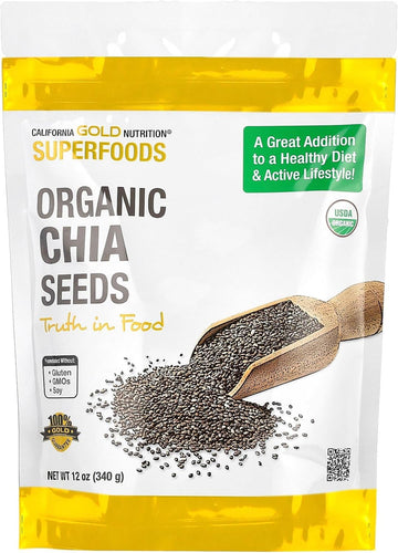 California Gold Nutrition Superfoods, Organic Chia Seeds, 12 Oz (340 G)