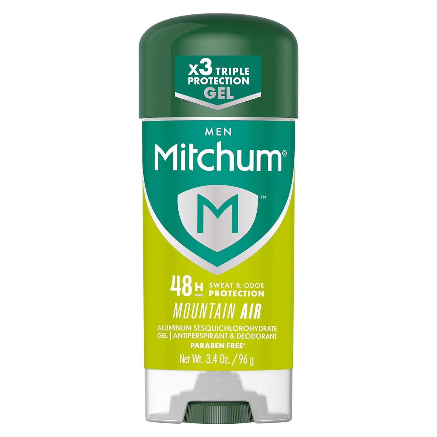 Mitchum Antiperspirant Deodorant Stick For Men, Triple Odor Defense Gel, 48 Hr Protection, Dermatologist Tested, Mountain Air, 2.25 Oz (3202-00)