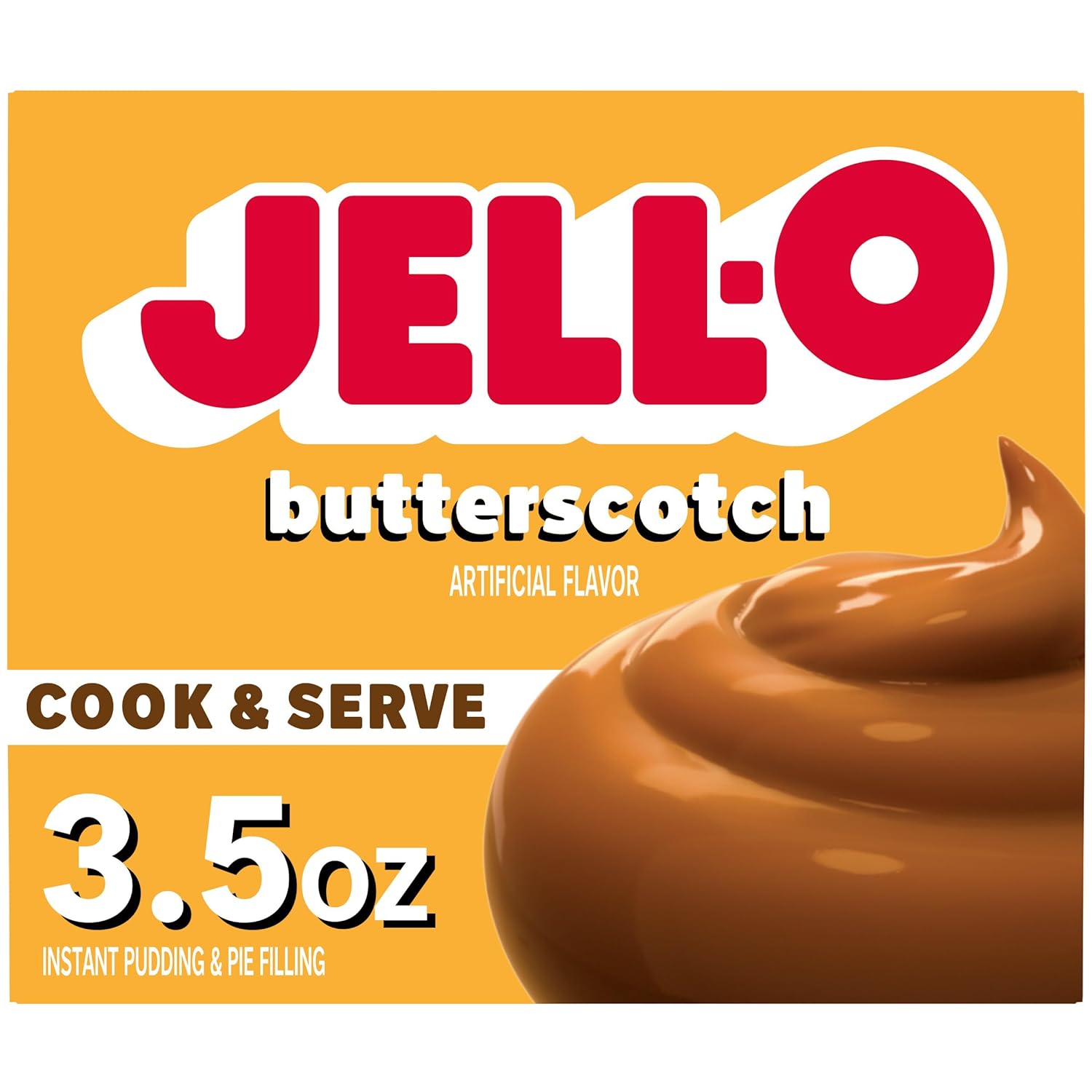 Jell-O Cook & Serve Butterscotch Pudding & Pie Filling Mix (3.5 Oz Box)