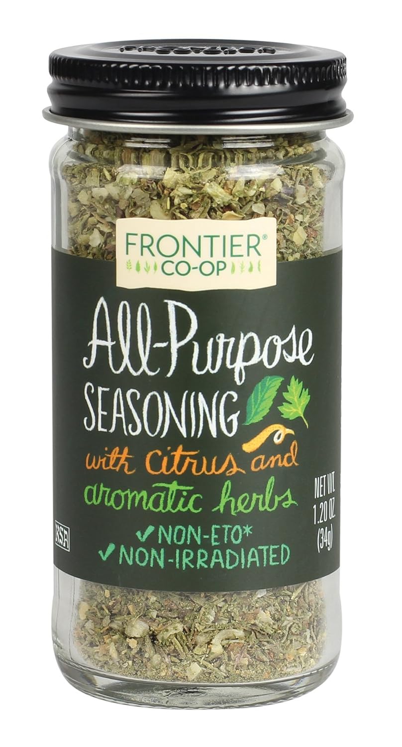 Frontier Seasoning Blends Salt Free All-Purpose Seasoning, 1.20 Ounce Bottle (Pack Of 12)