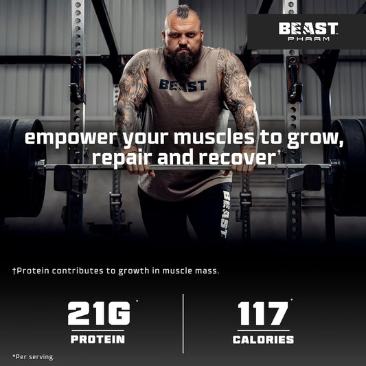 Beast | Whey Protein Powder 2Kg | 21G Protein Per Shake, 67 Drinks | Strawberry Jammy Biscuit