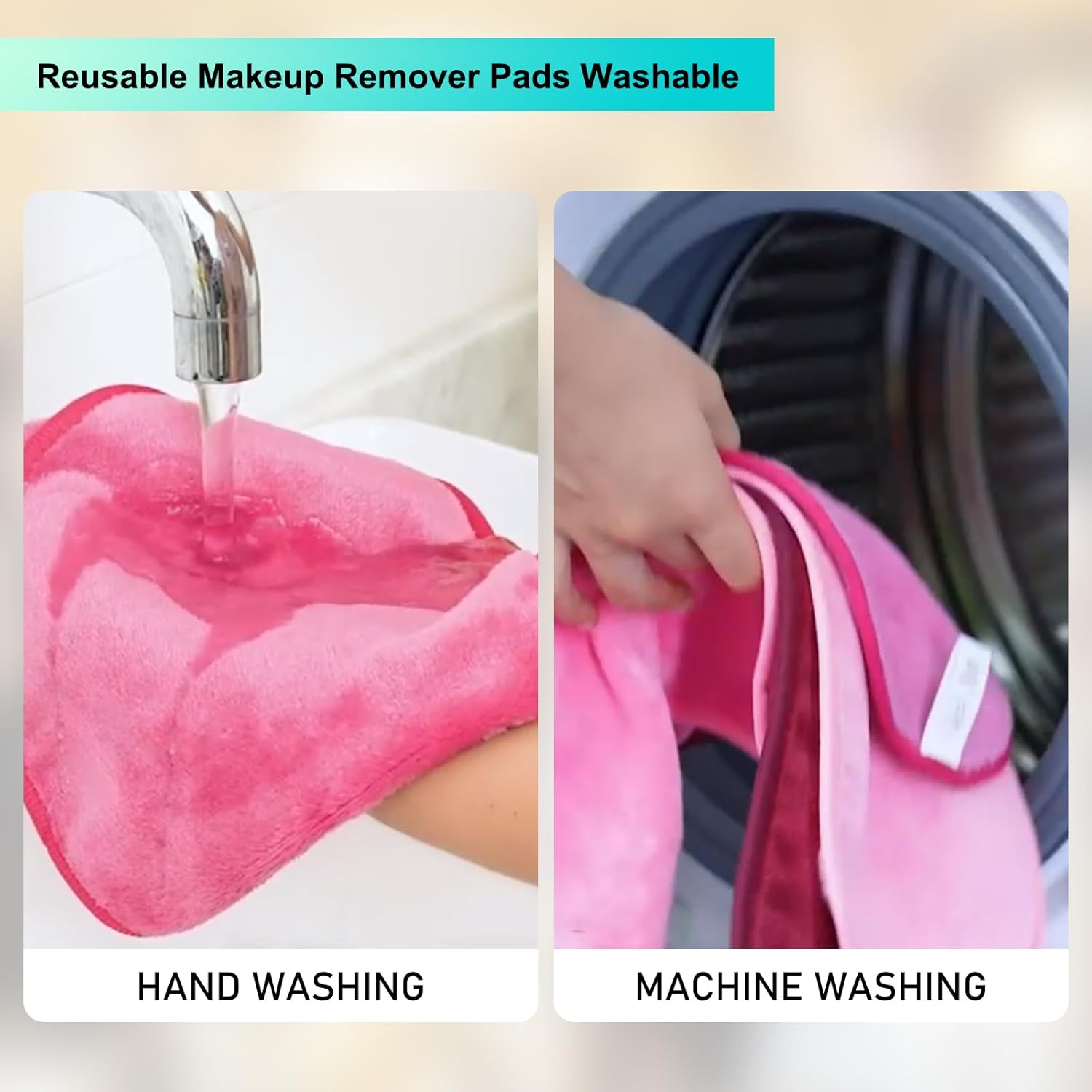 Makeup Remover Cloth Cleansing Towel - Chemical Free - Move Makeup Instantly With Just Water (3 Burgundy) : Beauty & Personal Care