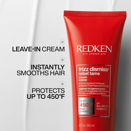 Redken Frizz Dismiss Rebel Tame Heat Protective Leave-In Cream | For Frizzy Hair | Protects Hair Against Frizz | Sulfate Free