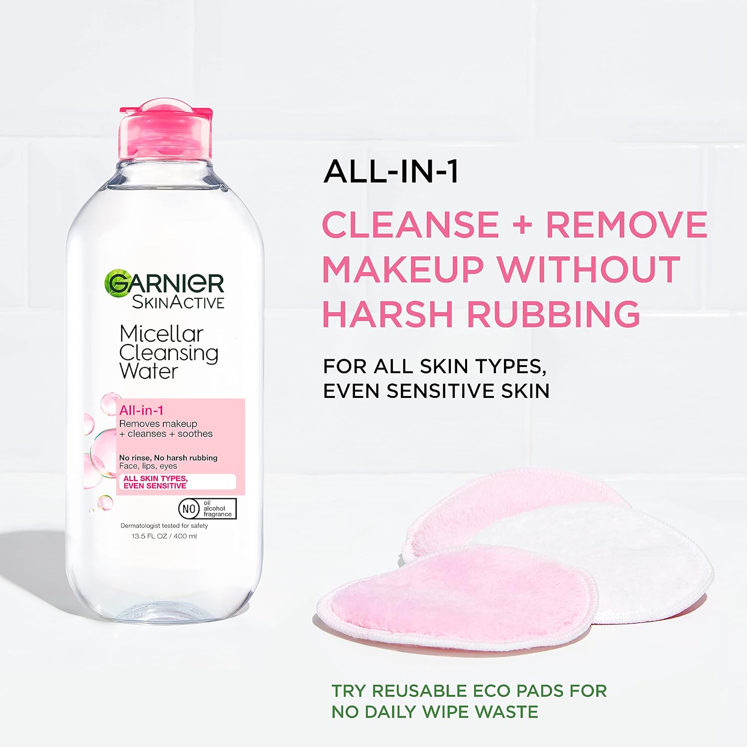 Maybelline The Falsies Lash Lift Washable Mascara + Garnier SkinActive Micellar Water Bundle, Includes 1 Mascara in Very Black and 1 Makeup Remover : Beauty & Personal Care