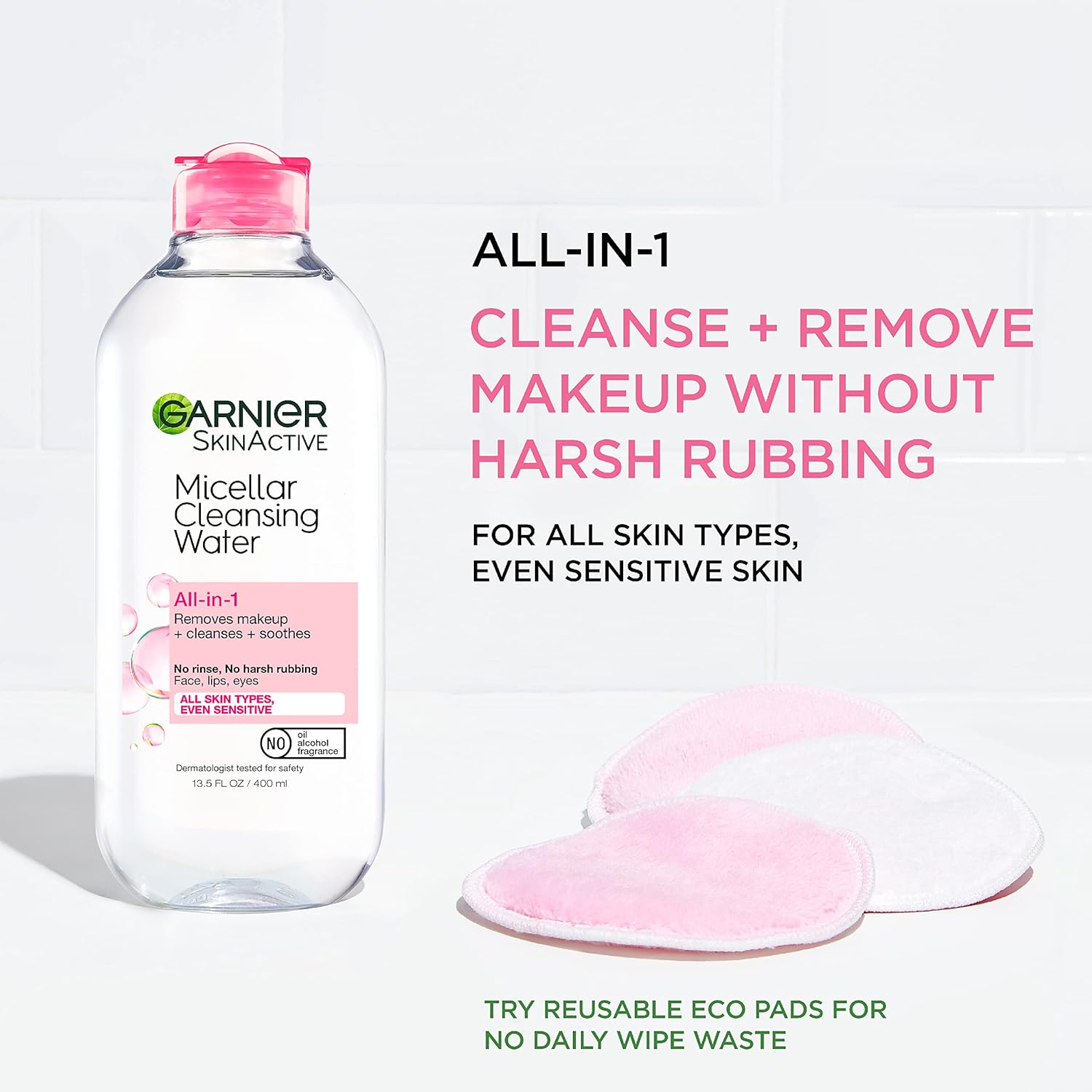 Maybelline The Falsies Lash Lift Washable Mascara + Garnier SkinActive Micellar Water Bundle, Includes 1 Mascara in Very Black and 1 Makeup Remover : Beauty & Personal Care