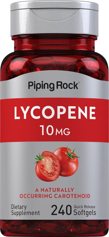 Piping Rock Lycopene 10mg | 240 Softgels | Non-GMO, Gluten Free Supplement