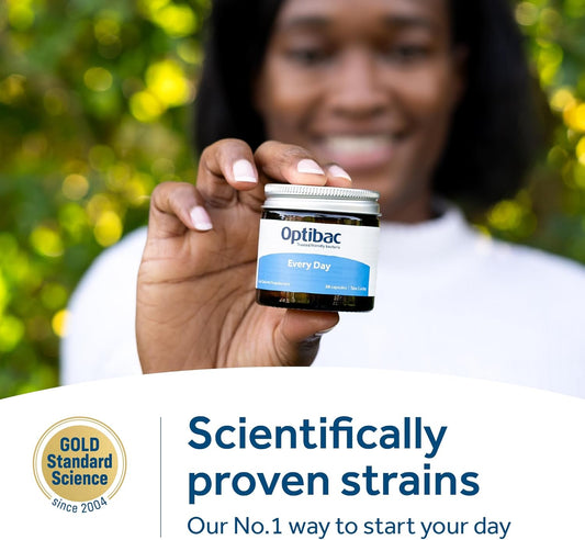 Optibac Probiotics Every Day - Digestive Probiotic Supplement With 5 Billion Bacterial Cultures & Fos Fibres - 90 Capsules
