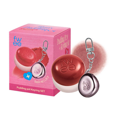 Lip&Cheek Blurry Pudding Pot + Pendant Keyring | Faded | Random Colored Keyring | Makeup Blush, Buildable Lightweight, Multi-Use Soft Matte Finish | 5G