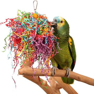 Northern Parrots Crinkle And Crunch Chewable Parrot Toy - Vine And Paper Parrot Toy