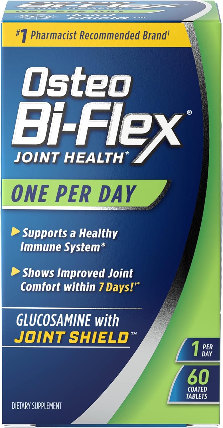 Osteo Bi-Ex One Per Day, Glucosamine Joint Health Supplement With Vitamin D, Coated Tablets, 60 Count