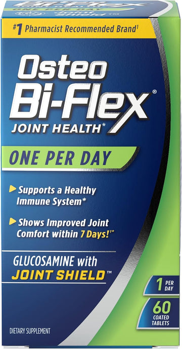 Osteo Bi-ex One Per Day, Glucosamine Joint Health Supplement with Vitamin D, Coated Tablets, 60 Count