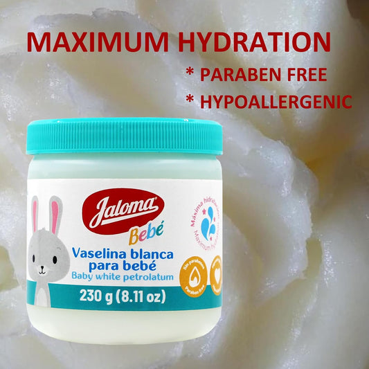 Jaloma Baby Petrolatum, Baby Vaseline Moisturizes And Softens Baby Skin, 8.11 Oz Jar