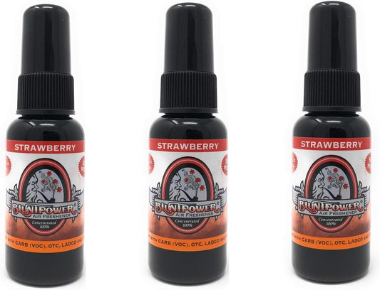 BluntPower Oil Based Concentrated Air Freshener and Oil for Diffuser - Air Freshener Spray for Room, Car, Bathroom - Concentrated Room Deodorizer & Odor Eliminator Spray - Strawberry 1.5oz. (3 Pk) : Health & Household