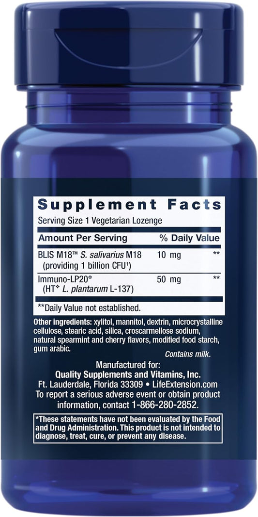 Life Extension Florassist Oral Hygiene – Probiotic, Promotes Overall Oral Health – Gluten-Free, Vegetarian – 30 Lozenges