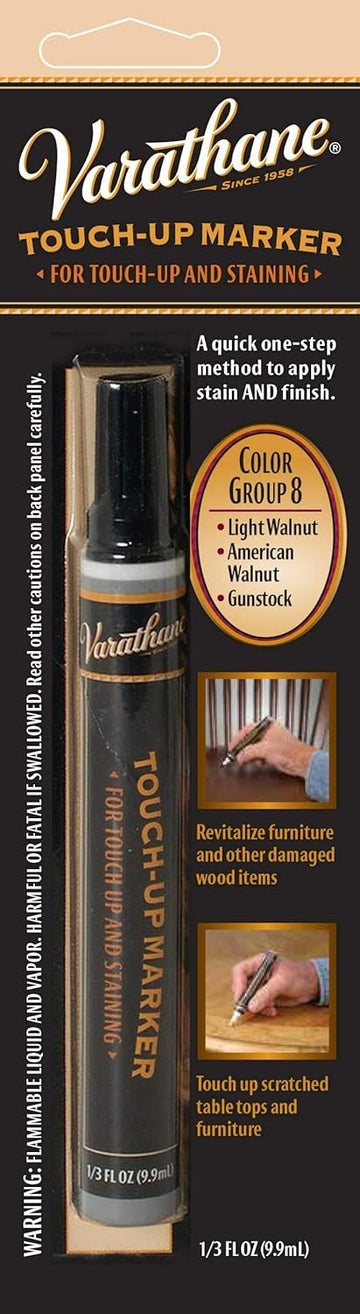 Rust-Oleum Varathane 215359 Wood Stain Touch-Up Marker For Light Walnut, American Walnut, Gunstock