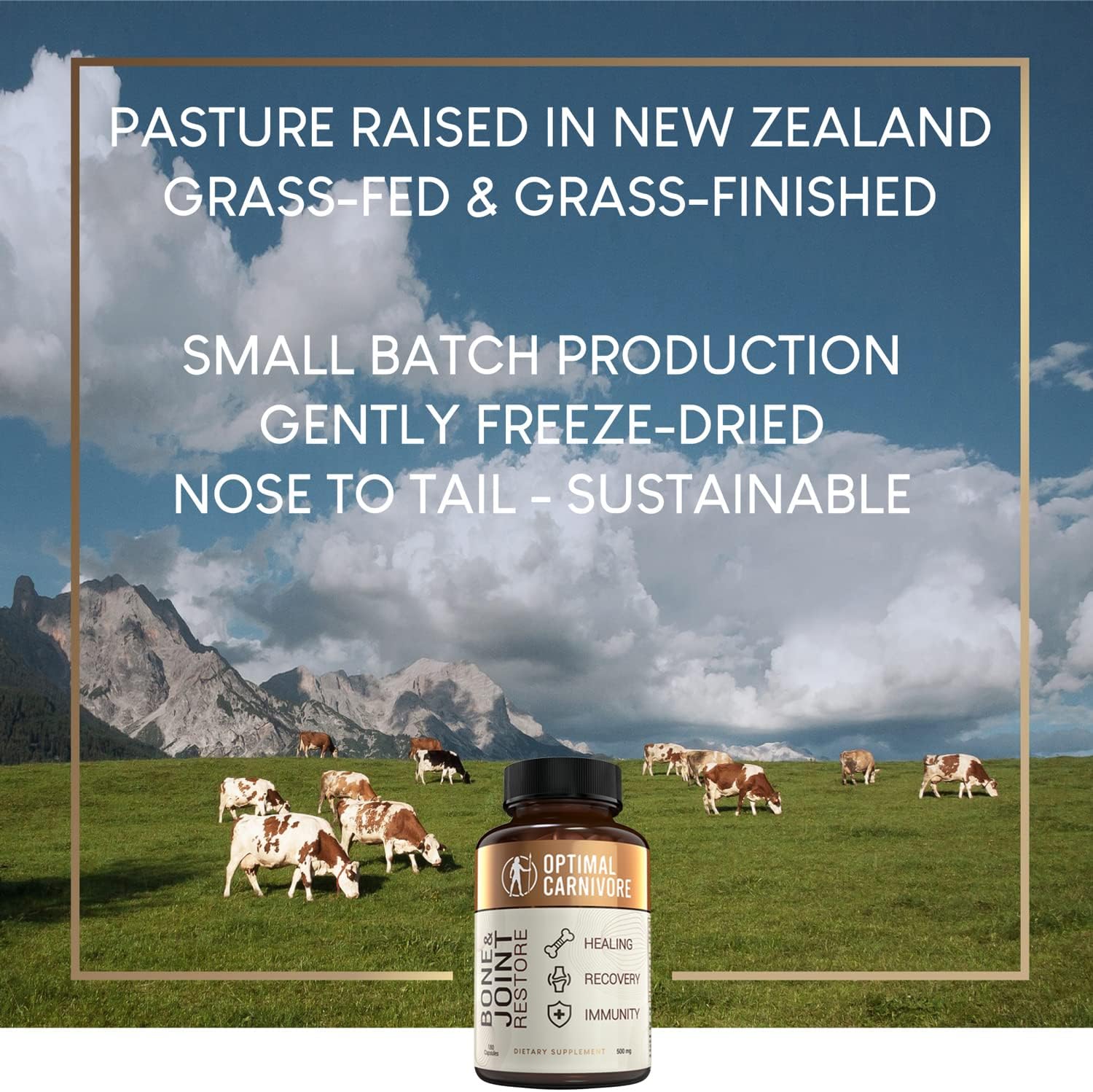 Grass Fed Bone Marrow Supplement & Bovine Tracheal Cartilage, Restore Joint Health Supplement, Support Strength and Fracture : Health & Household