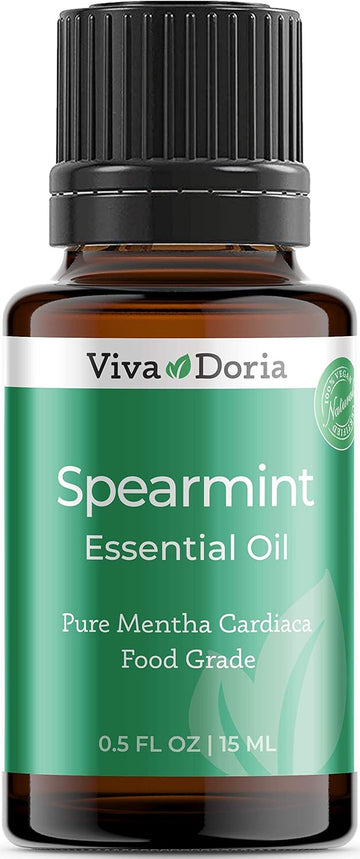 Viva Doria 100% Pure Spearmint Essential Oil, Undiluted, Food Gradel, 15 Ml (0.5 Fluid Ounce)