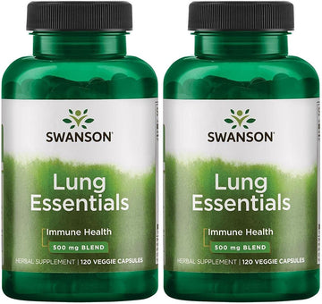 Swanson Lung Essentials 500 Mg 120 Veg Caps 2 Pack
