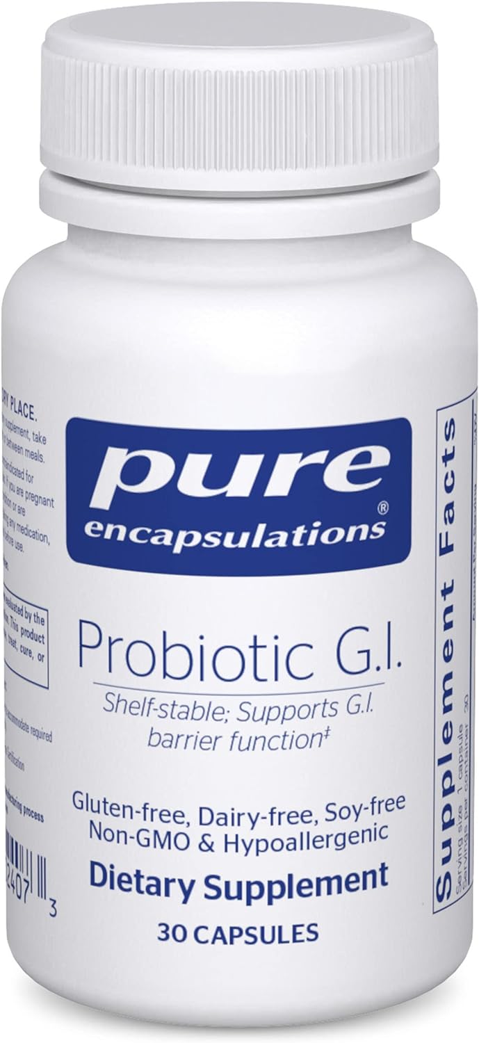 Pure Encapsulations Probiotic G.I. - Shelf Stable Probiotic For Intestinal Health & Gastrointestinal Support - With Lactobacillus & Bifidobacterium Probiotic - 30 Capsules