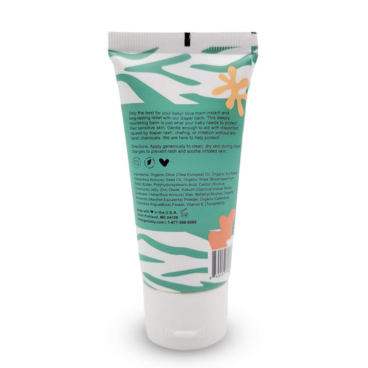 Tiger Baby Diaper Cream Balm, Plant-Based Natural & Organic Diaper Rash Cream, Soothes Irritation & Yeast, Hypoallergenic, Pediatrician Tested, Fragrance Free & Dermatologist Tested, 2 Oz