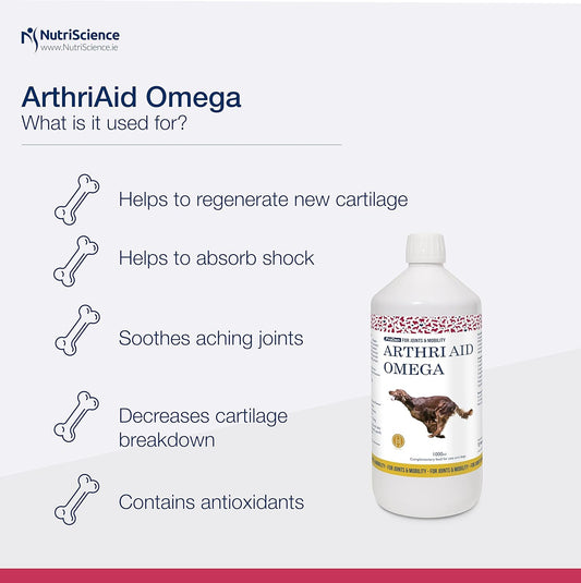 Swedencare UK ArthriAid Omega Joint Care Supplement 1 Litre |for Dogs and Cats | Joints and Mobility?FP0100