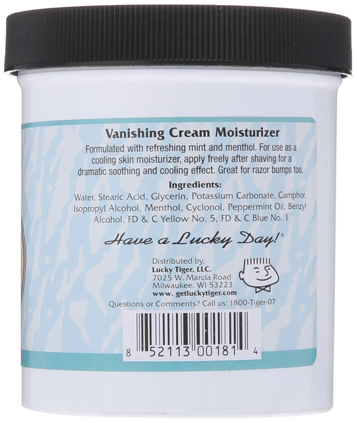 Lucky Tiger Mint Vanish Cream, 12 Ounce : Shaving Creams : Beauty & Personal Care