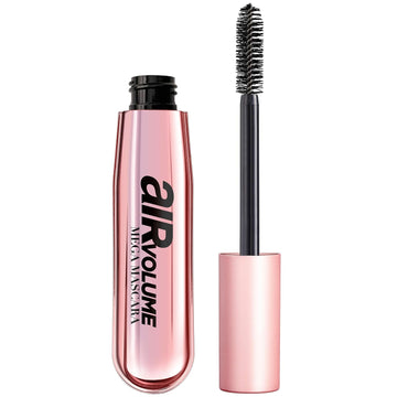 L'Oreal Paris Makeup Air Volume Mega Mascara, Lightweight & Long-Lasting Volumizing Mascara For Voluminous Eyelashes, Washable Blackest Black, 0.3 Fl Oz