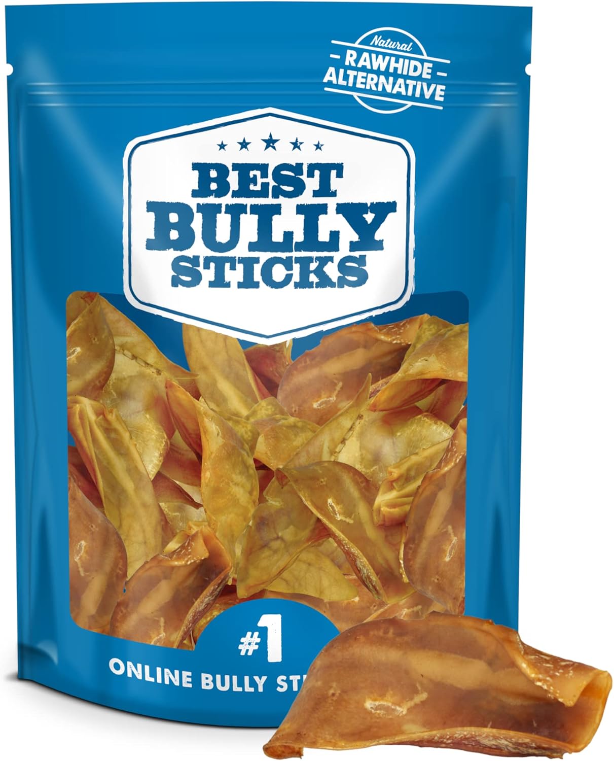 Best Bully Sticks All Natural Usa Baked & Packed Half Pig Ears For Dogs - Single Ingredient Highly Digestible 100% Pork Dog Chew Treats - Great For Puppies, Small, Medium, And Large Dogs - 25 Pack