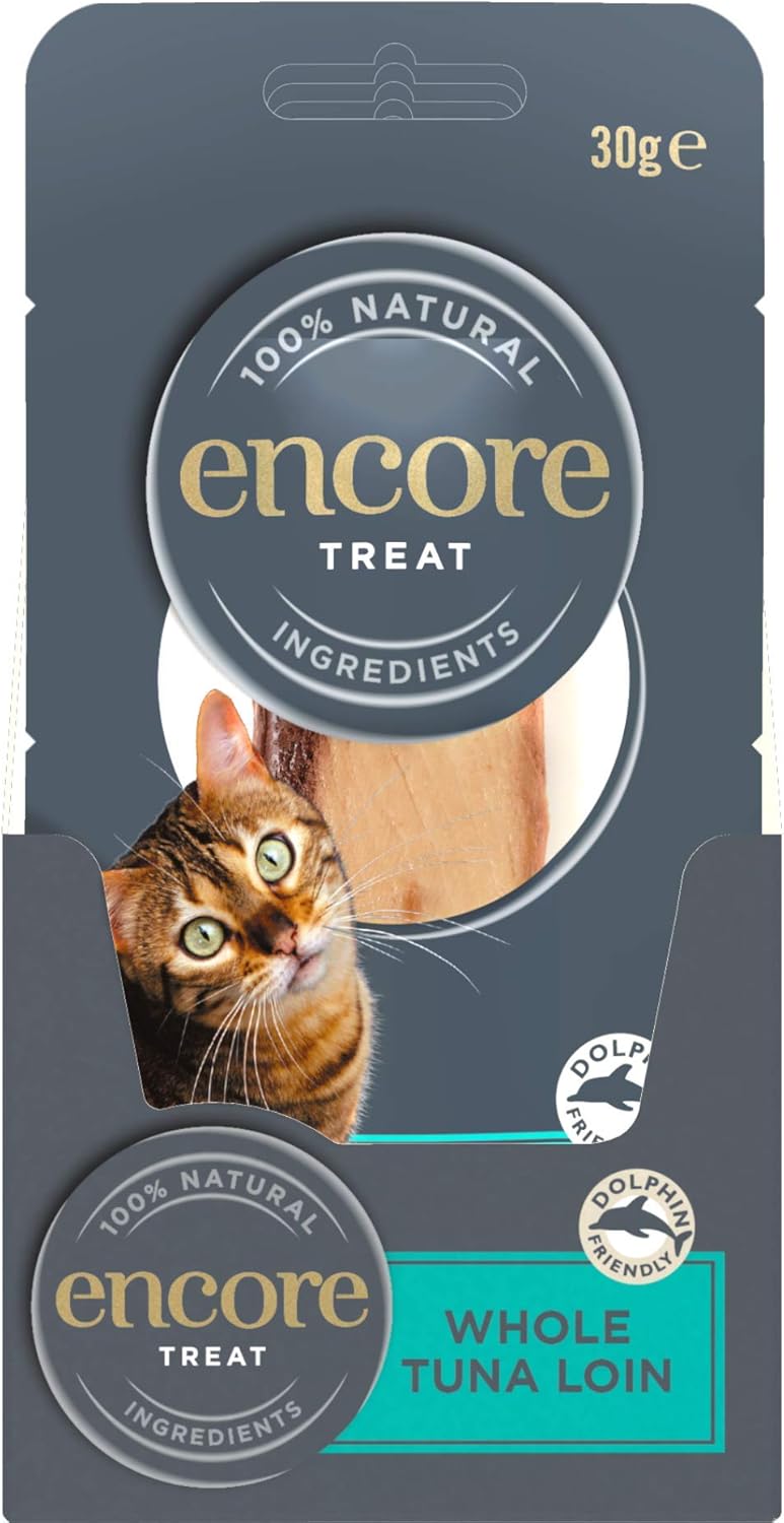 Encore 100% Natural Cat Treats, Whole Tuna Loin Cat Snack, 30g (Pack of 12) :Pet Supplies