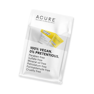 Acure Brightening Day Cream Set - Radiant Skin Duo With Cica & Argan Oil - 100% Vegan - All Skin Types - Travel Size Pack Of 1.7 Fl Oz & 1 Fl Oz