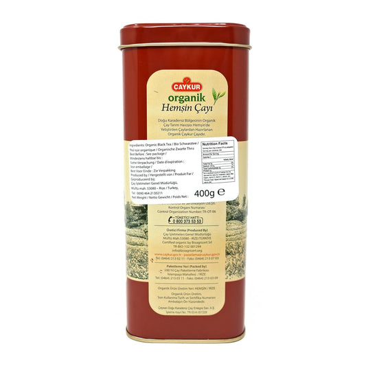 Caykur Organic Hemsin Turkish Tea In Metal Can, 400 Gr - 0.9 Lbs