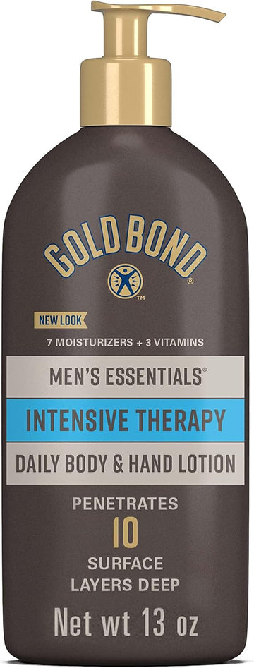Gold Bond Men'S Essentials Intensive Therapy Lotion, 13 Oz., Daily Body & Hand Lotion With Aloe