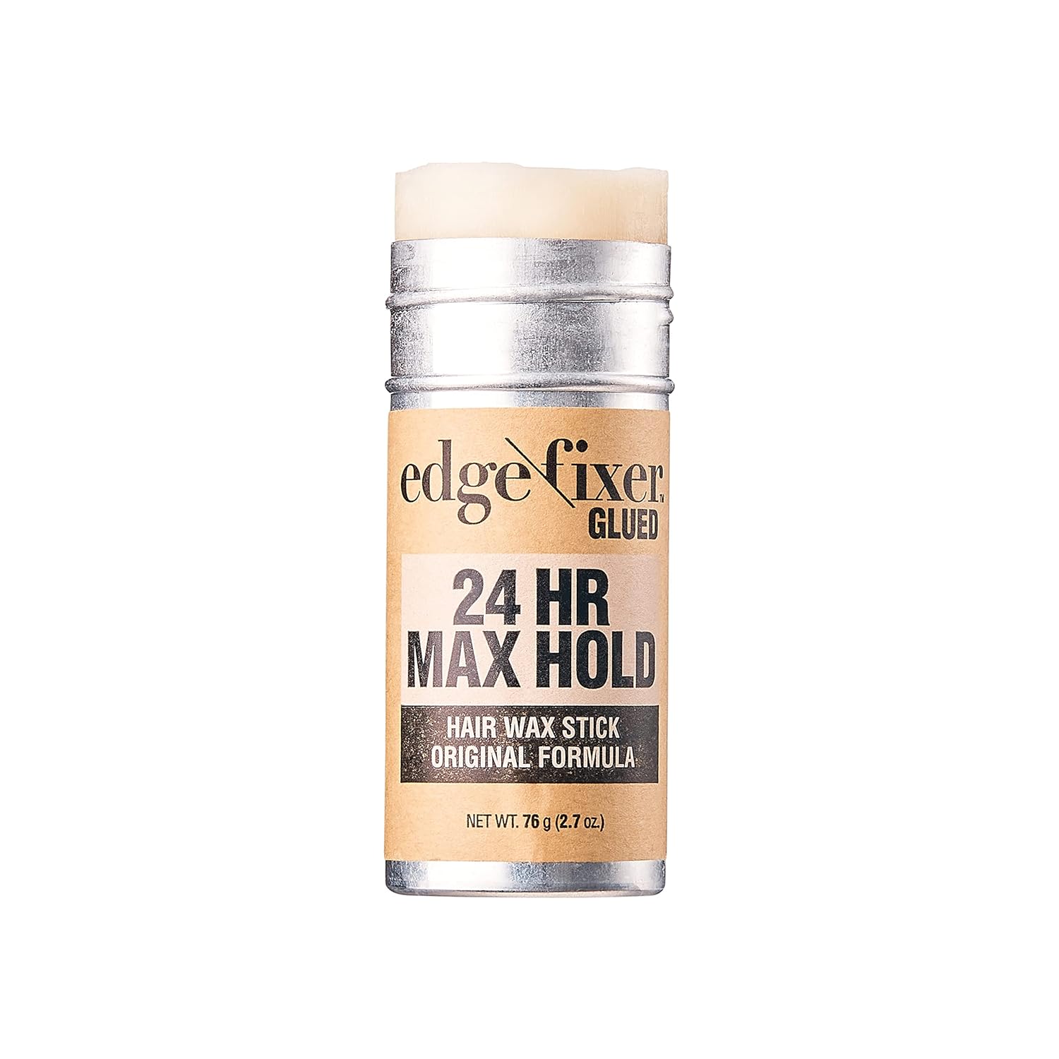Red By Kiss Hair Wax Stick 24Hr Max Hold Edge Fixer Edge Control Pomade Non-Sticky, Non-Oily Flake Free Hair Styling Wax 2.7 Oz. (Jet Black)