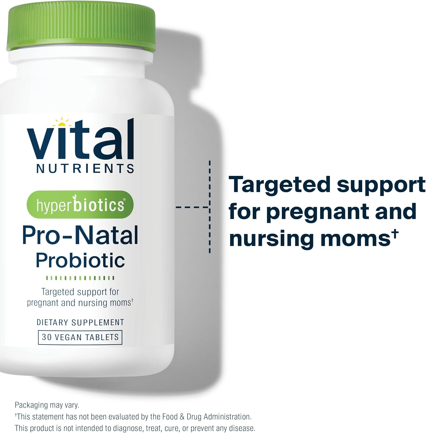 Hyperbiotics Vital Nutrients Pro-Natal Prenatal Probiotics For Women | Support For Occasional Nausea, Bloating, And Gas | Vegan Pregnancy Probiotic For Women | Gluten, Dairy, Soy Free | 30 Tablets : Health & Household