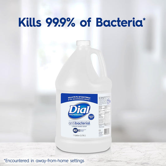 Dial Professional Basics Hypoallergenic Liquid Hand Soap , 1 Gallon Refill Bottle, 128 Fl Oz