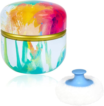 Wemega Body Powder Case With Powder Puff Powder Container Tea Box For Baby And Women Powder Puff And Powder Case For Travel (Dream Time)