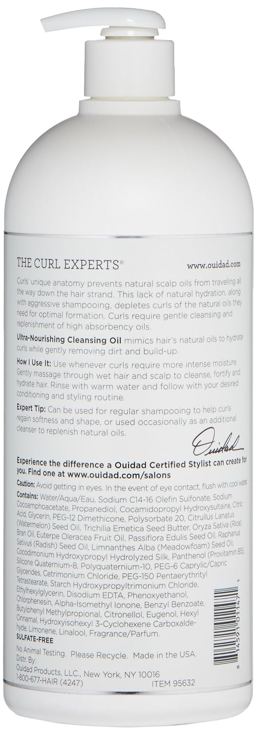 OUIDAD Ultra-nourishing Cleansing Oil Shampoo, 33.8 Fl Oz : Beauty & Personal Care